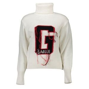 Gaelle Paris Wool Sweater with Classic Design Women White Sweaters